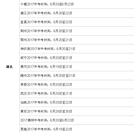 2019年全国中考时间安排 各省2019年中考时间是几月几号汇总