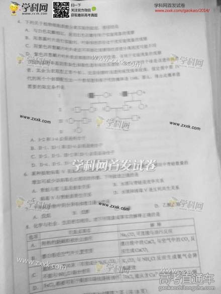 2019年高考理科综合试题(新课标I卷)
