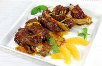儿童营养食谱之酱烧橙汁排骨