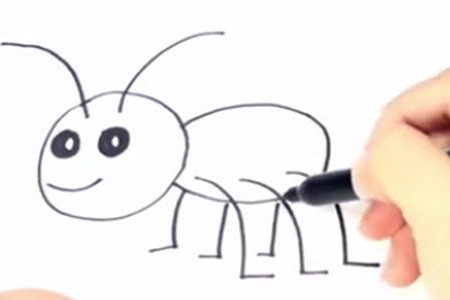 小蚂蚁简笔画怎么画4