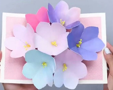 彩色立体花朵贺卡手工制作6