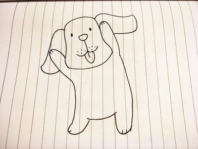 可爱卡通小狗简笔画2