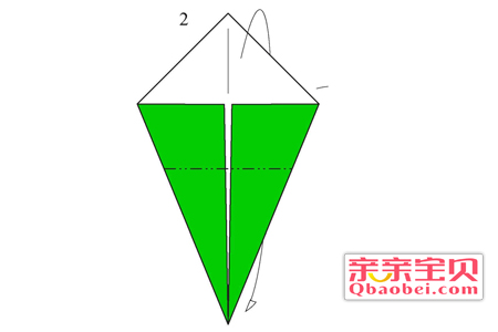 折纸玫瑰花步骤图解2