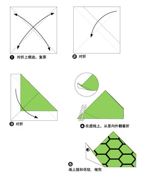 小乌龟折纸图解2