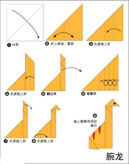 恐龙折纸大全图解2