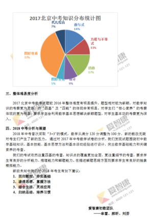 2019年北京中考数学试题整体分析