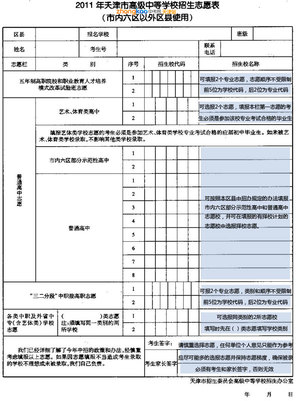 2011年天津市高级中等学校招生报考指南