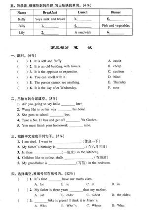2019上海重点中学小升初考试英语模拟六3