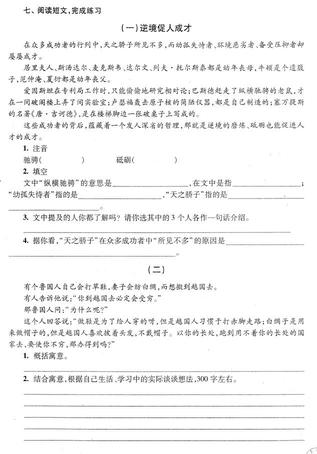 2018年上海小升初考试语文综合练习题十2