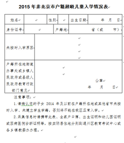 2019非京户籍超龄儿童小升初入学情况表