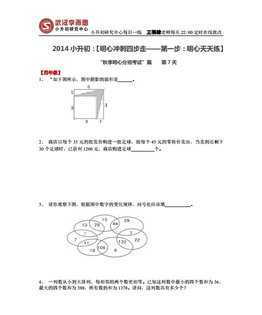 暑假作业 明心分班考试 四年级天天练第七天试卷下载