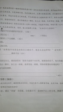 坪山新区期末试卷