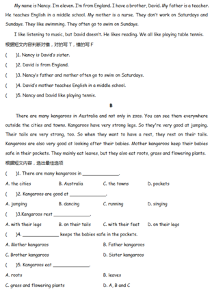 2019-2018年南京小学五年级上册英语期中模拟试卷5