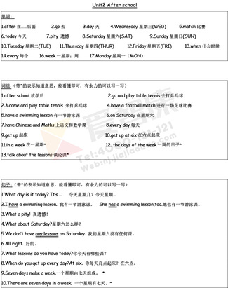 南京小学单元知识点归纳