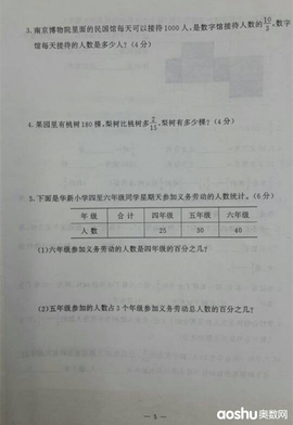 2013-2019学年鼓楼区六年级（上）数学期末测试卷