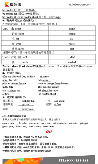 六年级英语期中复习