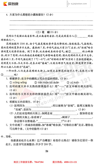 2019南京小学期末辅导
