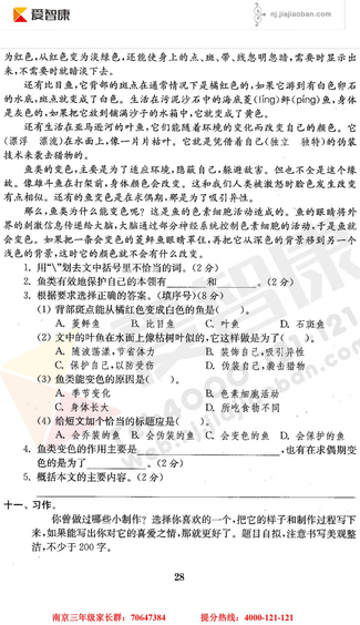 2019南京小学期末辅导