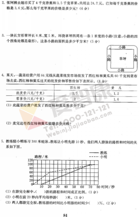 2019年小学期末模拟试卷答案