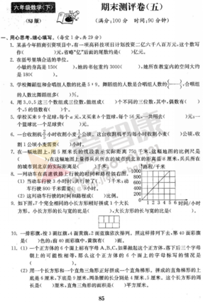 2019年小学期末模拟试卷答案