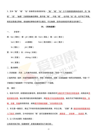 南京小学单元知识点归纳