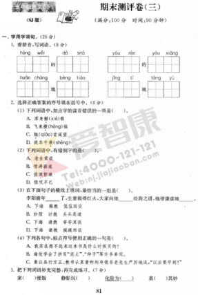 2019年小学期末模拟试卷答案
