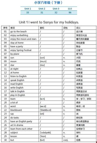 小学英语单词