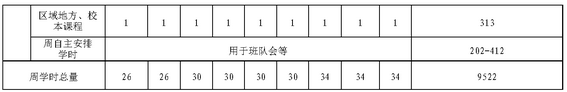 朝阳区义务教育课程设置表1